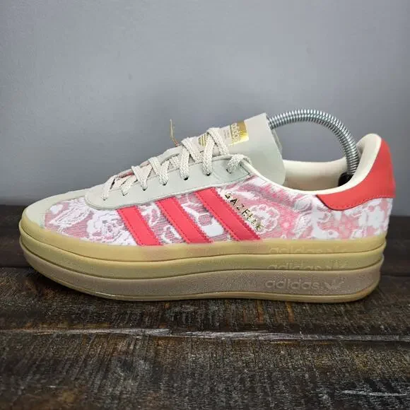 NEW Adidas Originals Gazelle Bold Liberty London Womens Size 9.5 Scarlet JR8885 - Picture 7 of 13